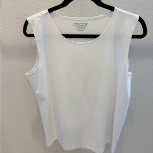 Chico's White Sleeveless Top size 3